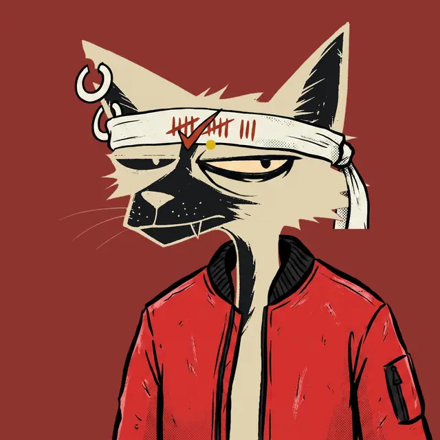 Broker #2197, a screenprinted alley cat.