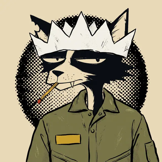 Broker #2198, a screenprinted alley cat.