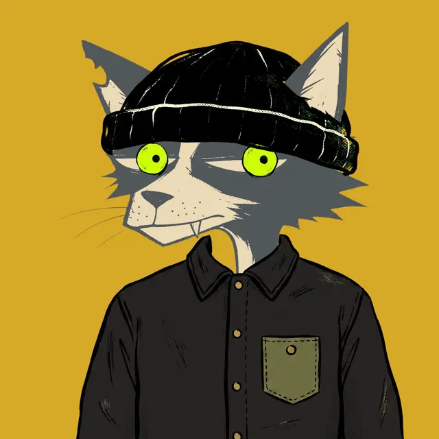 Broker #0022, a screenprinted alley cat.