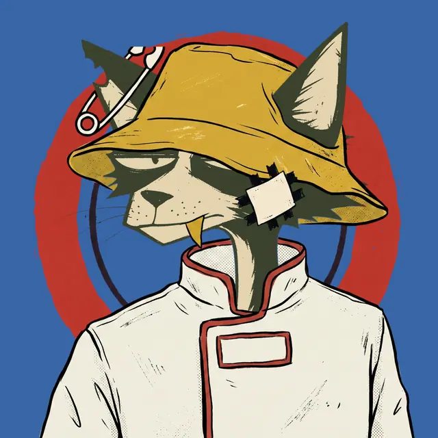 Broker #2201, a screenprinted alley cat.