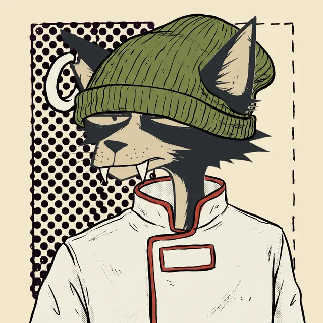Broker #2212, a screenprinted alley cat.