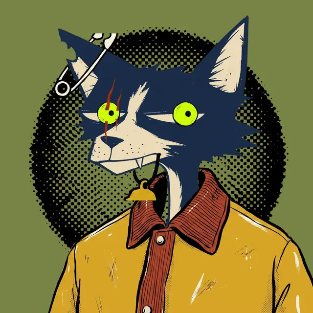 Broker #2218, a screenprinted alley cat.