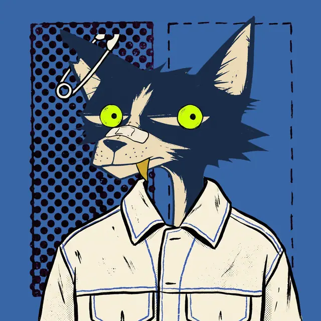 Broker #2222, a screenprinted alley cat.