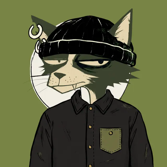 Broker #0233, a screenprinted alley cat.