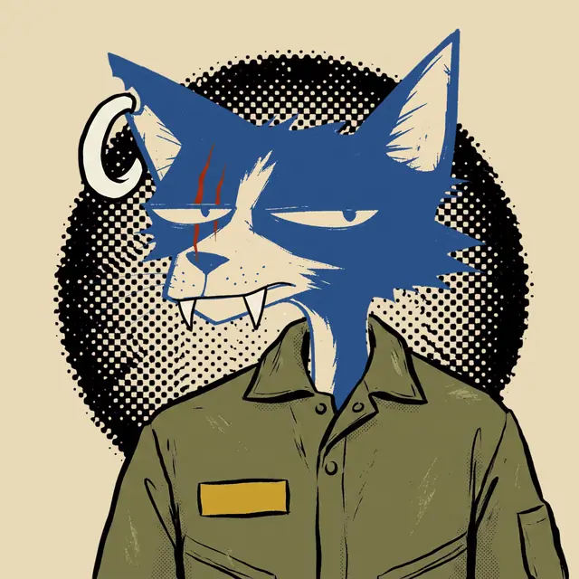 Broker #0239, a screenprinted alley cat.