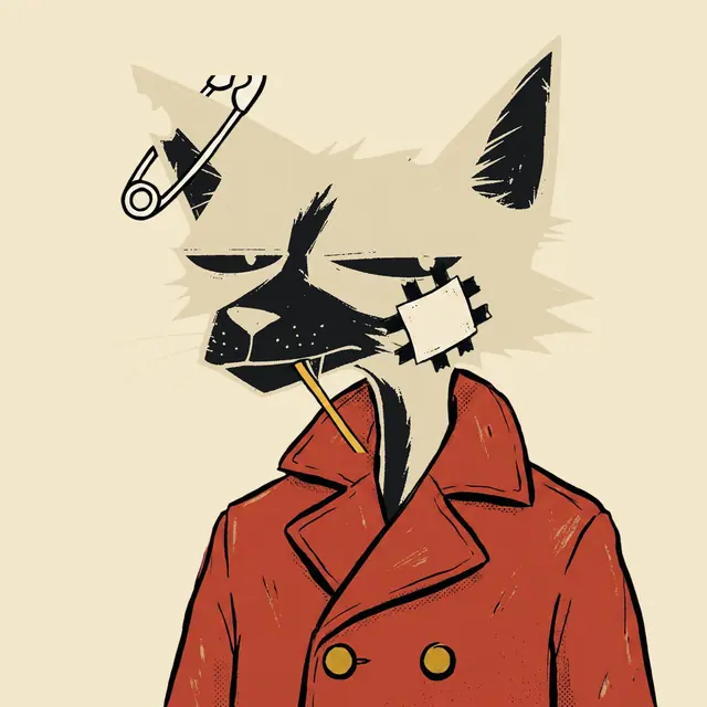 Broker #0024, a screenprinted alley cat.