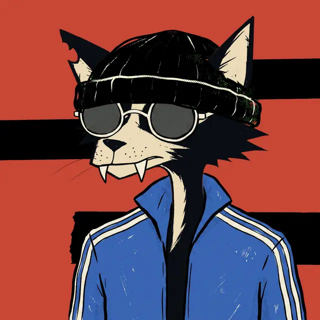 Broker #0240, a screenprinted alley cat.
