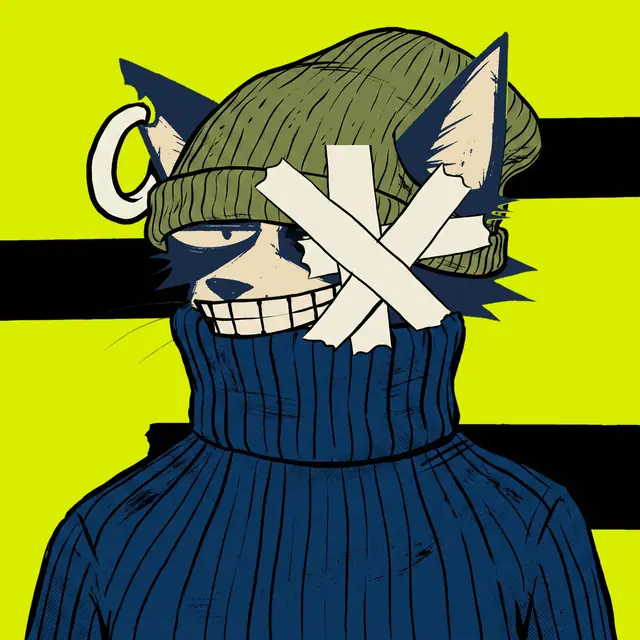 Broker #0025, a screenprinted alley cat.