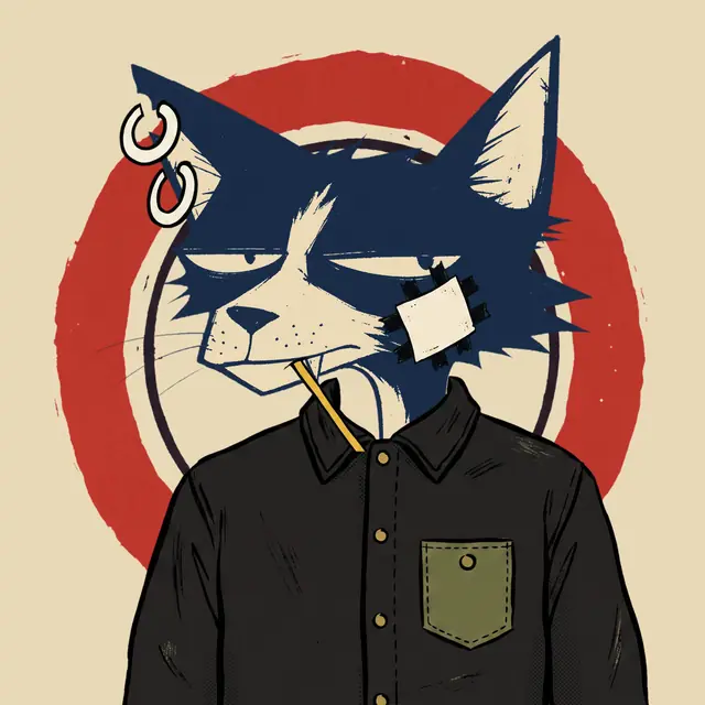 Broker #0026, a screenprinted alley cat.