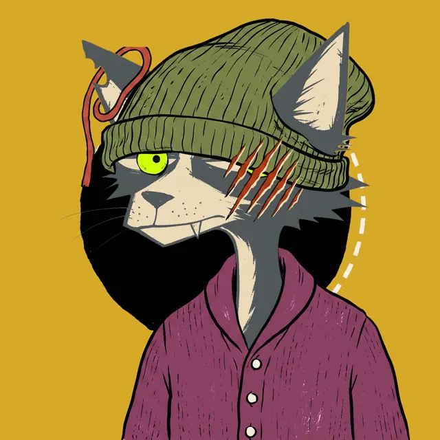 Broker #0265, a screenprinted alley cat.