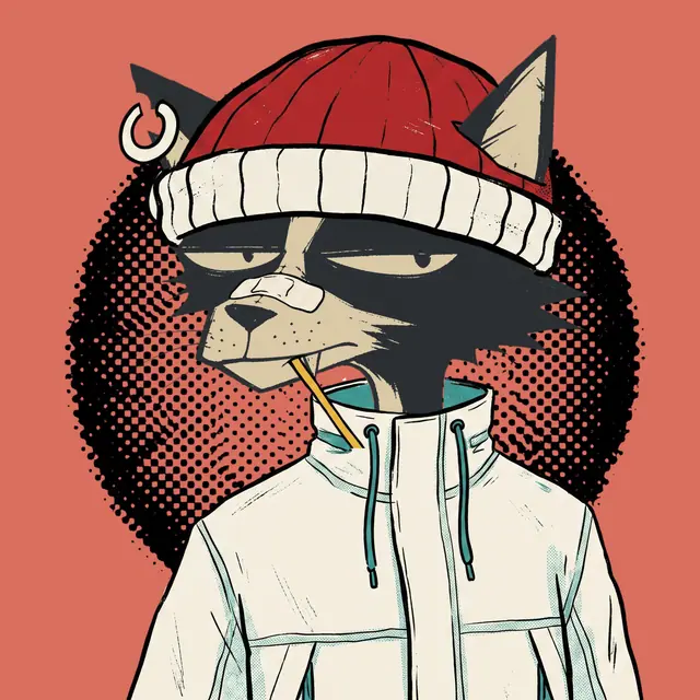 Broker #0276, a screenprinted alley cat.
