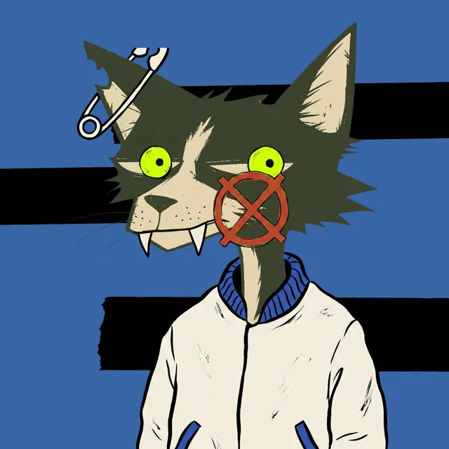 Broker #0279, a screenprinted alley cat.