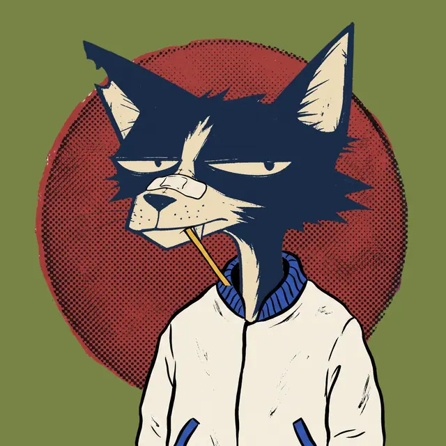 Broker #0028, a screenprinted alley cat.