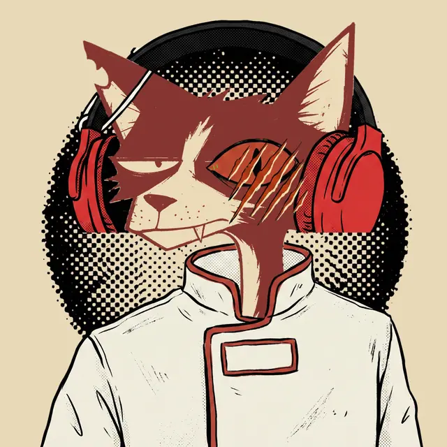 Broker #0280, a screenprinted alley cat.