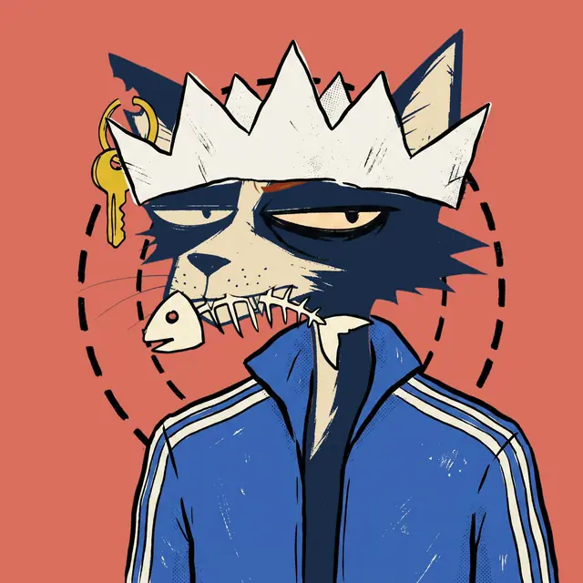 Broker #0285, a screenprinted alley cat.