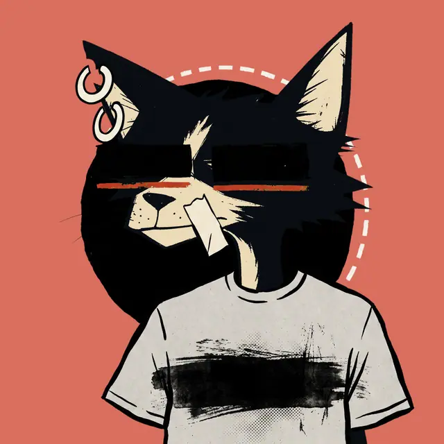 Broker #0286, a screenprinted alley cat.