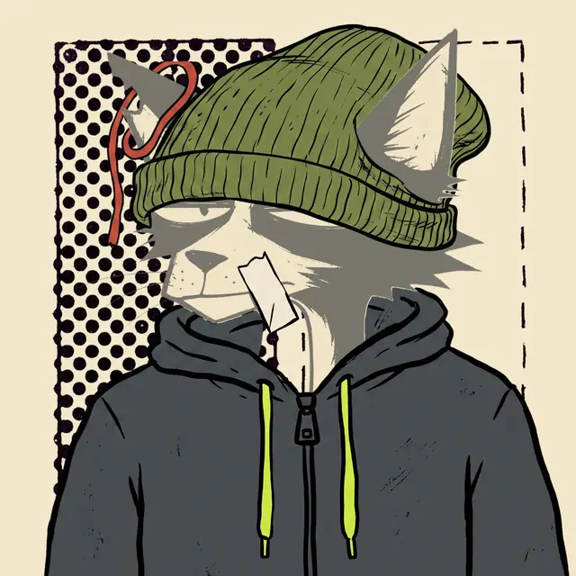 Broker #0288, a screenprinted alley cat.