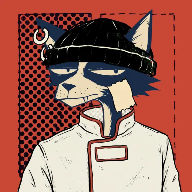 Broker #0292, a screenprinted alley cat.