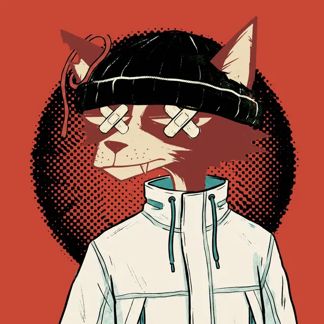 Broker #0296, a screenprinted alley cat.