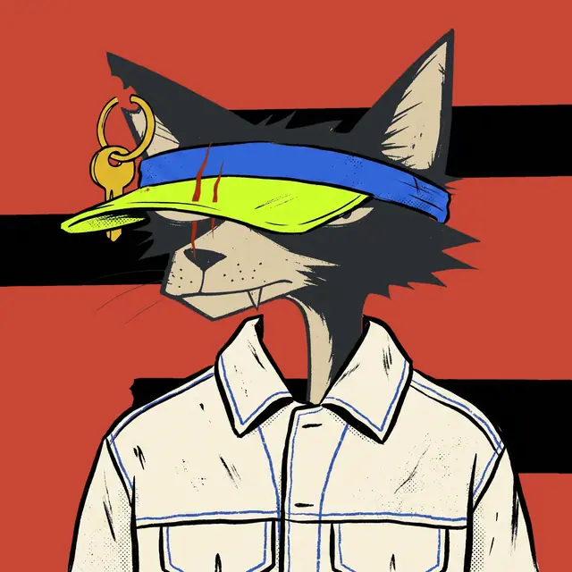 Broker #0297, a screenprinted alley cat.
