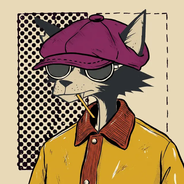 Broker #0299, a screenprinted alley cat.