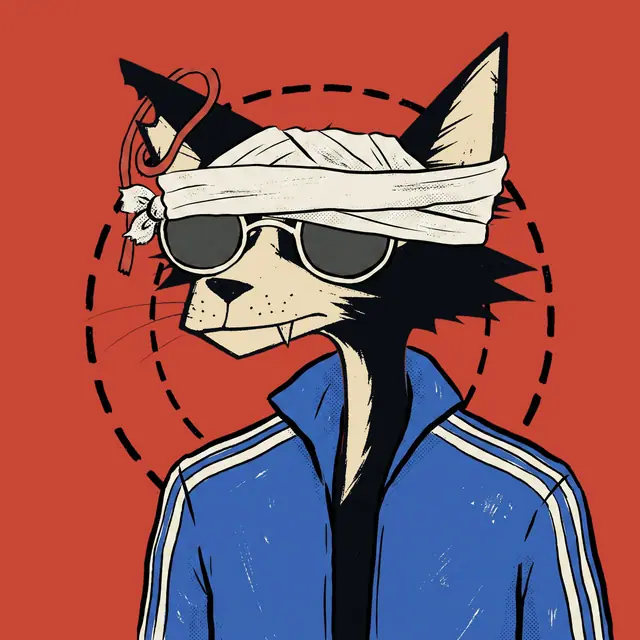 Broker #0302, a screenprinted alley cat.