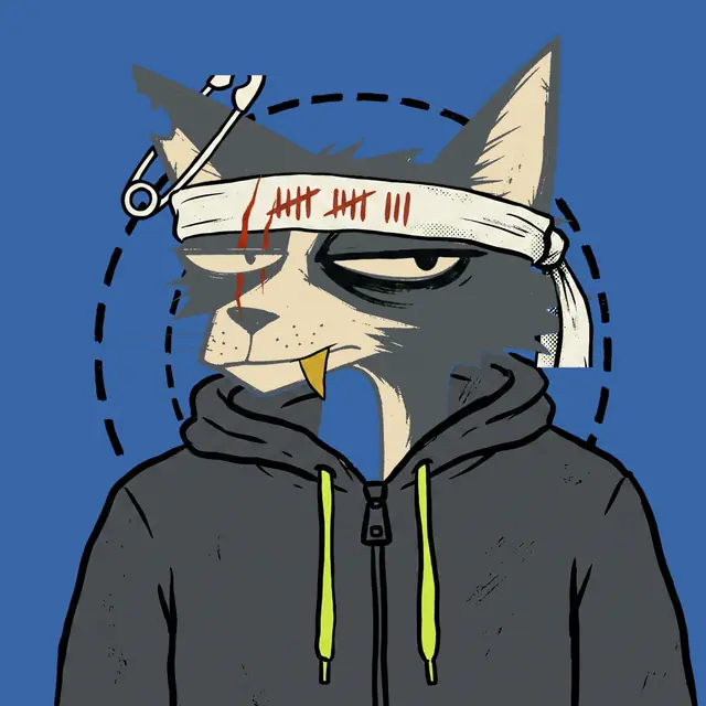 Broker #0312, a screenprinted alley cat.