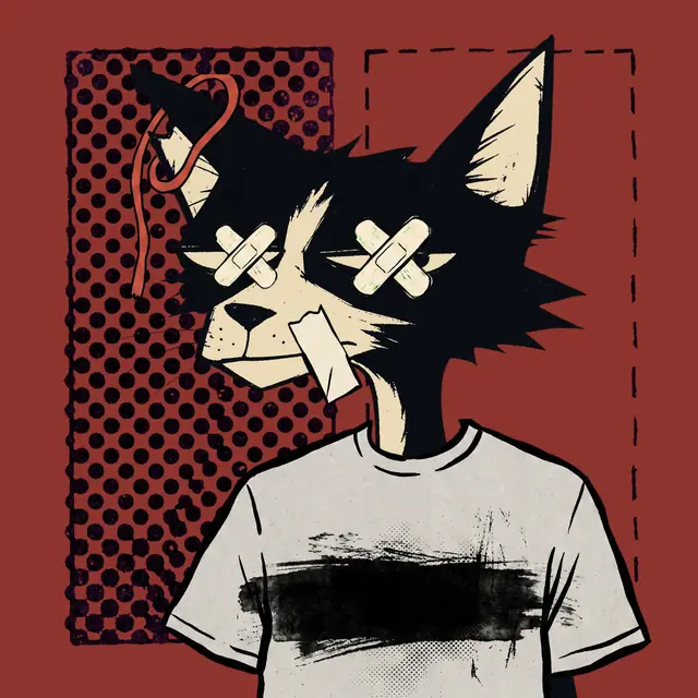 Broker #0315, a screenprinted alley cat.