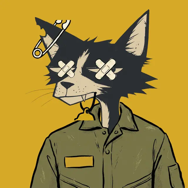 Broker #0316, a screenprinted alley cat.