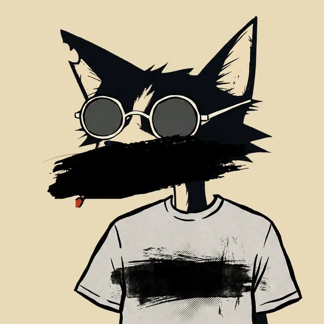 Broker #0318, a screenprinted alley cat.