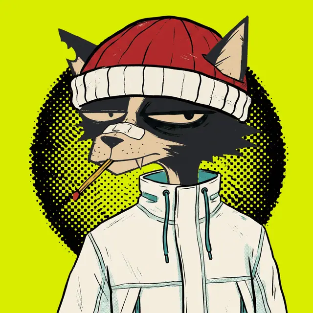 Broker #0319, a screenprinted alley cat.
