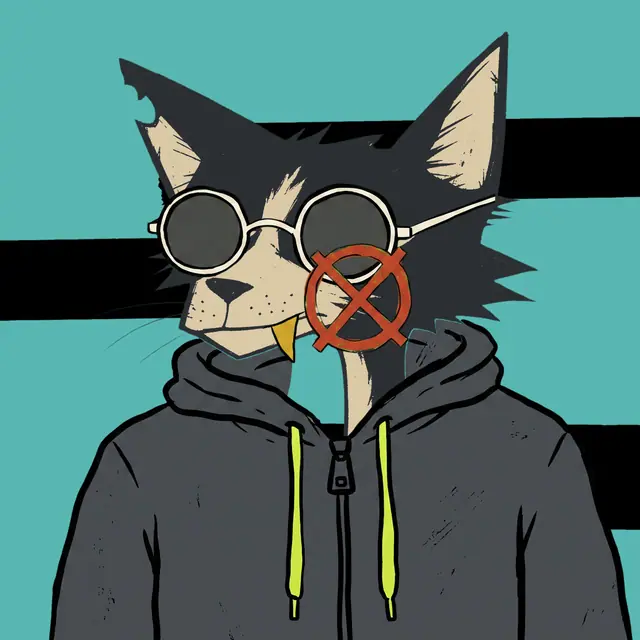 Broker #0032, a screenprinted alley cat.