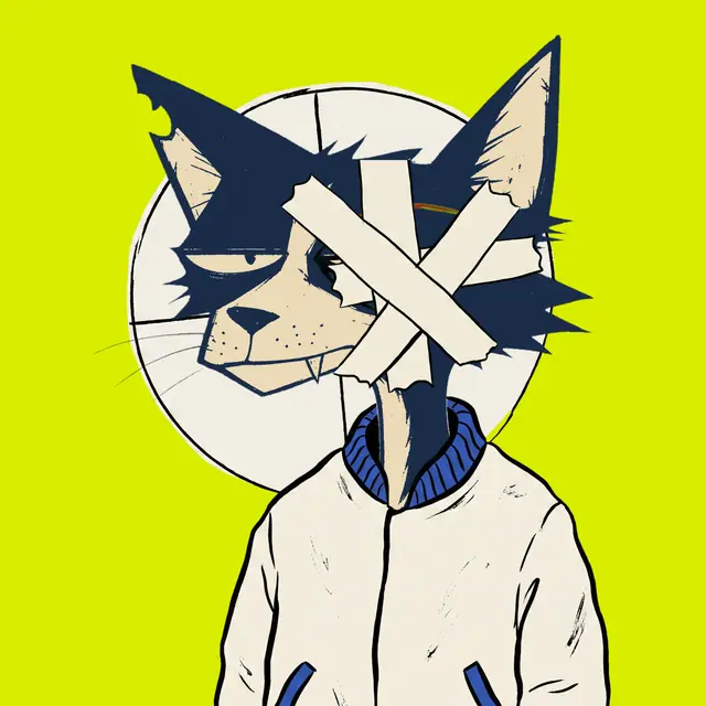 Broker #0320, a screenprinted alley cat.