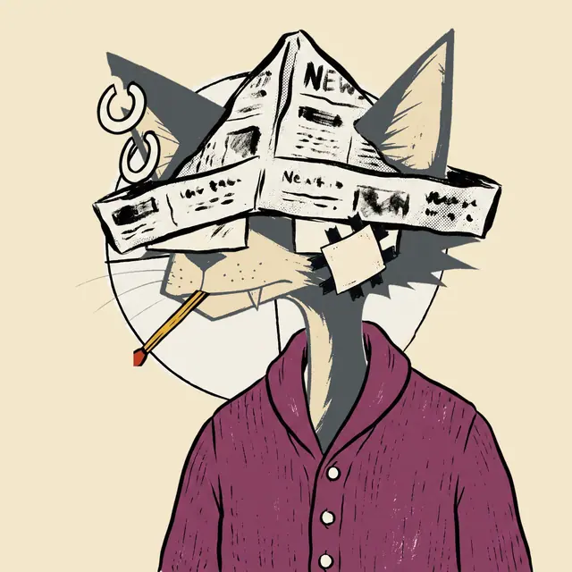 Broker #0033, a screenprinted alley cat.