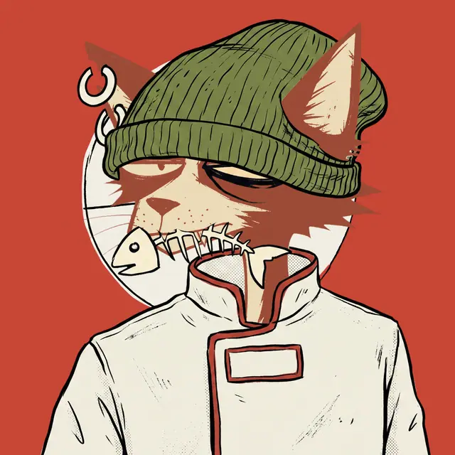 Broker #0331, a screenprinted alley cat.