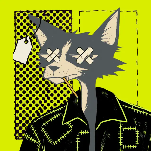 Broker #0341, a screenprinted alley cat.