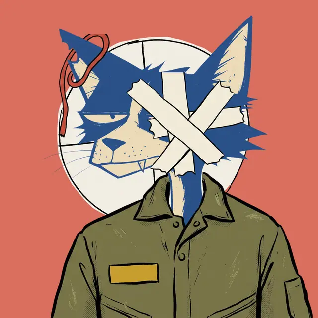 Broker #0344, a screenprinted alley cat.