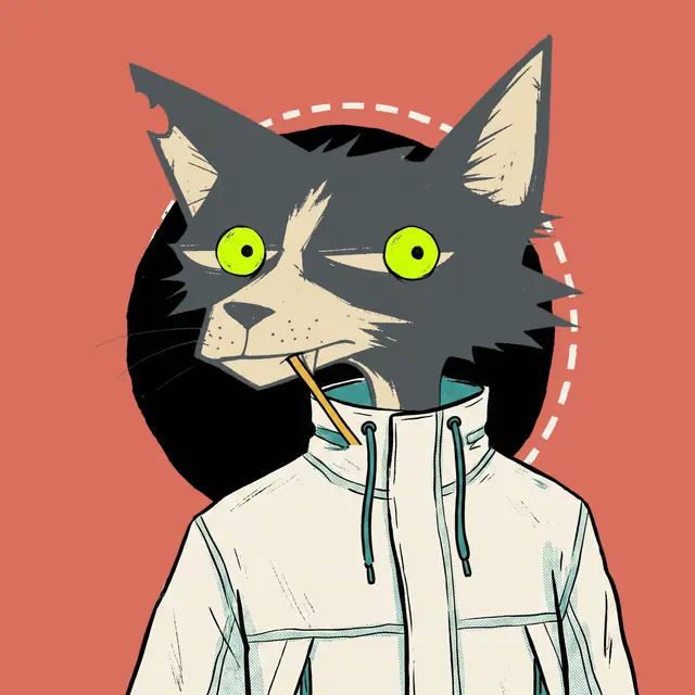 Broker #0351, a screenprinted alley cat.