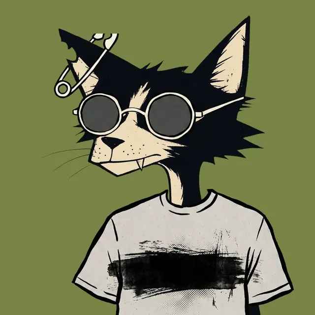 Broker #0354, a screenprinted alley cat.