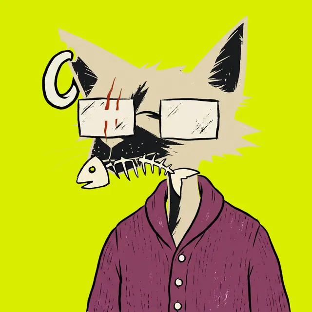 Broker #0359, a screenprinted alley cat.