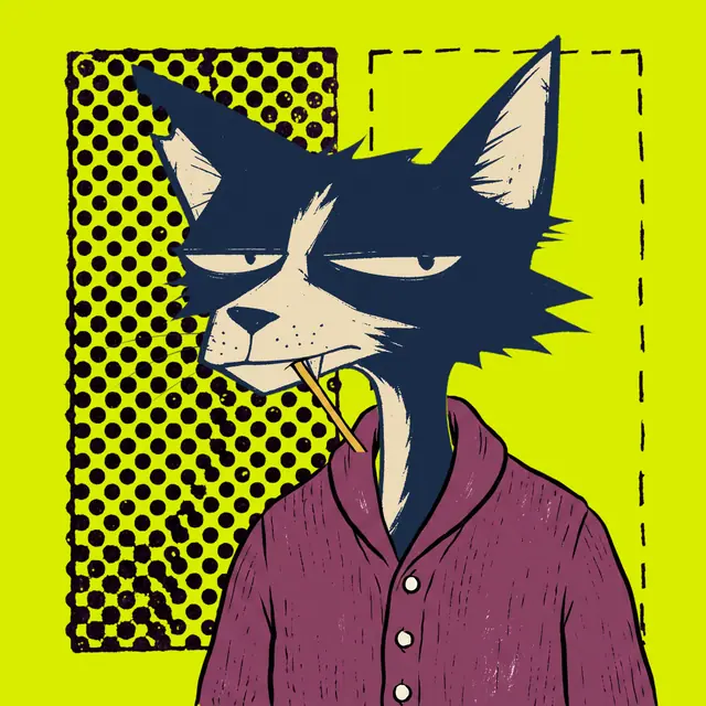 Broker #0360, a screenprinted alley cat.