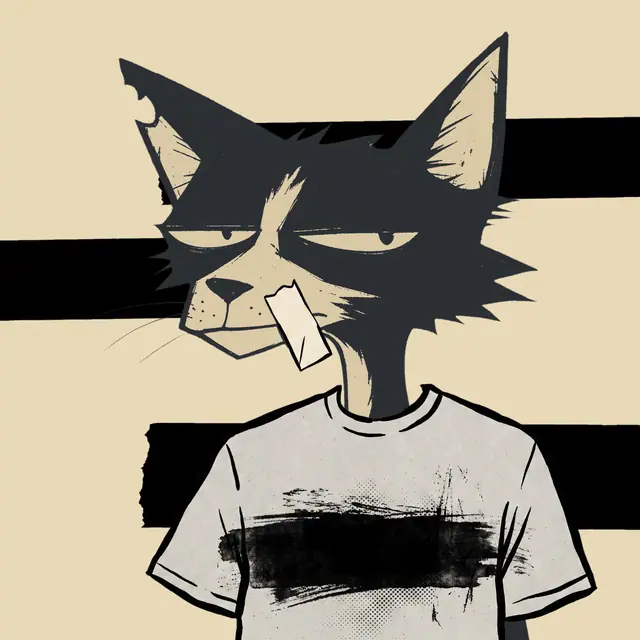 Broker #0361, a screenprinted alley cat.