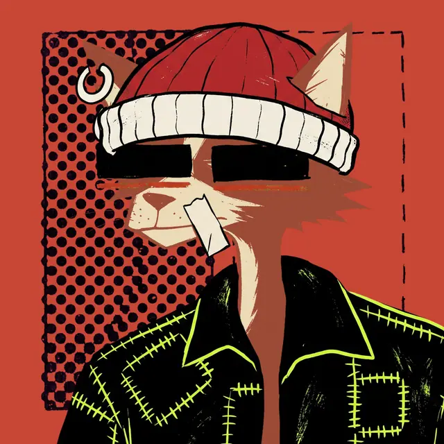 Broker #0364, a screenprinted alley cat.
