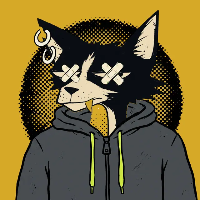 Broker #0369, a screenprinted alley cat.