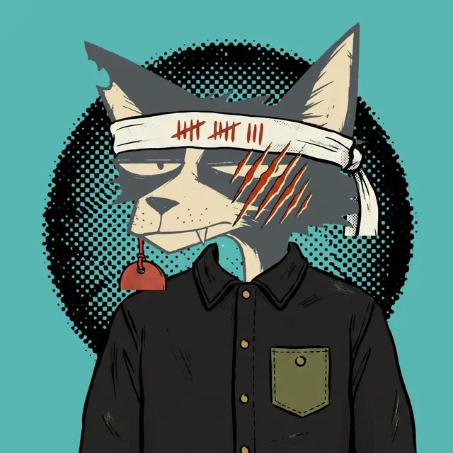 Broker #0374, a screenprinted alley cat.