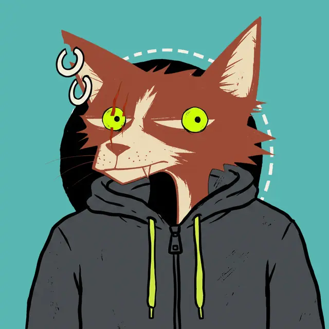 Broker #0375, a screenprinted alley cat.