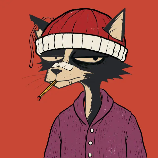 Broker #0376, a screenprinted alley cat.