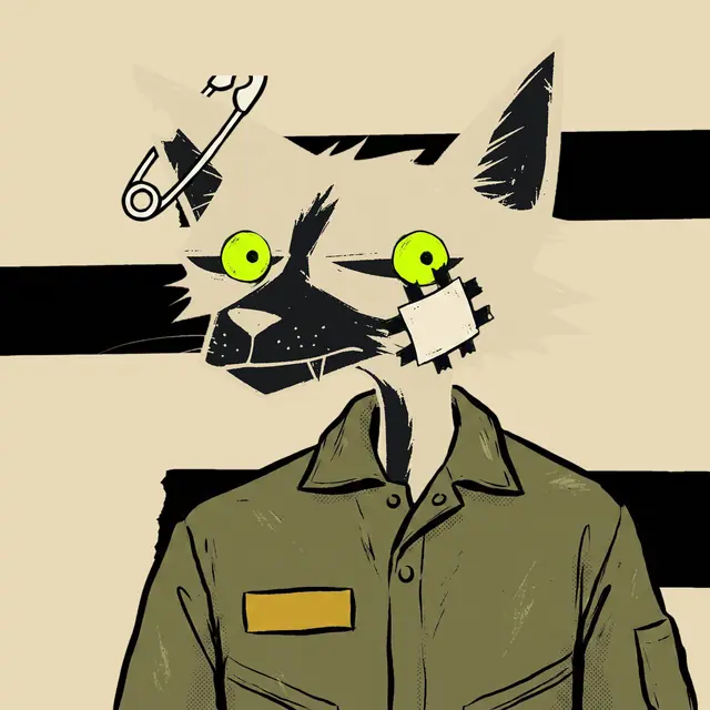 Broker #0378, a screenprinted alley cat.