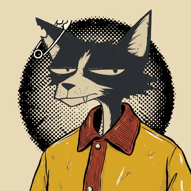 Broker #0379, a screenprinted alley cat.