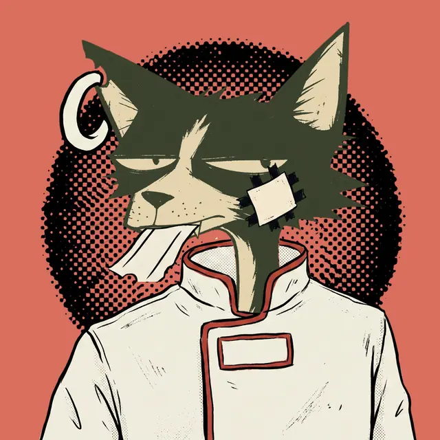 Broker #0381, a screenprinted alley cat.